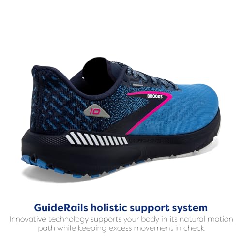 Brooks Brooks Women’s Launch GTS 10 Supportive Running Shoe - Peacoat/Marina Blue/Pink Glo - 5 Medium
