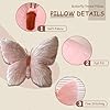 QUSLIMY Butterfly Shaped Throw Pillow - Soft Stuffed Seat Cushion Pad, Pink Plush Velvet Decorative Animal Pillow for Couch, Living Room, Bed #4