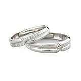 ♥ Der Preis ist der Preis für ein Paar Ringe(2 stück).Einstellbare Ringgröße. Erfüllt die meisten Ringgrößenanforderungen. Sterling Silber ist weicher. Größe einfach einzustellen.