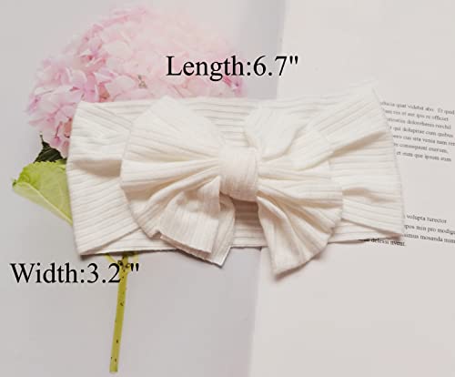 Hjiaruiky Baby Headbands Baby Girls Bows Headband Newborn Bow Handmade Soft Headbands with Bows Hairbands for Infant Toddler Black White Pink2