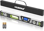 Digital Spirit Level, Huepar 600mm/24-Inch Digital Level, Professional Magnetic Electronic Torpedo Level with LCD Display, Audible Alerts, IP54 Dust/Waterproof, Angle Finder Tool with Carrying Case