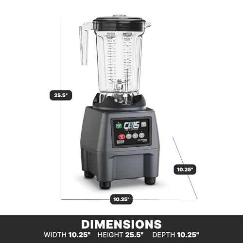 Image of Waring One-Gallon Food Blender with Electronic Keypad & Copolyester Jar | 3.75 HP Commercial Motor, Electronic Keypad, 3-Speed, MAX Pulse, 100+ Cycles a Day, Restaurants, NSF Certified