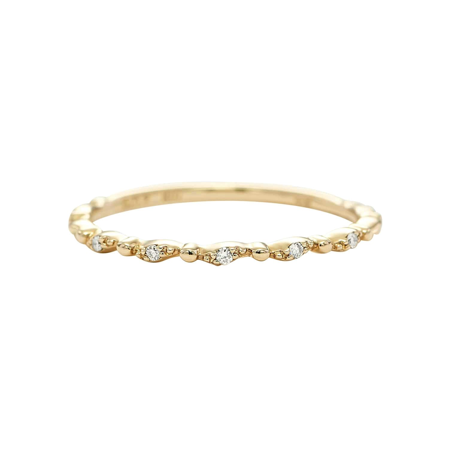 Pierścionek dla kobiet, złoty, 18K Infinity Band z okrągłym pierścionkiem moissanite, dla kobiet, złoty