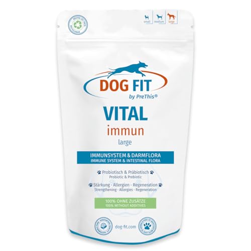 DOG FIT by PreThis® VITAL immun für Hunde I Allergien, Darmaufbau, Immunsystem & Muskelerhalt I Pro- und präbiotisch | ohne Zusätze | Large 25-50kg