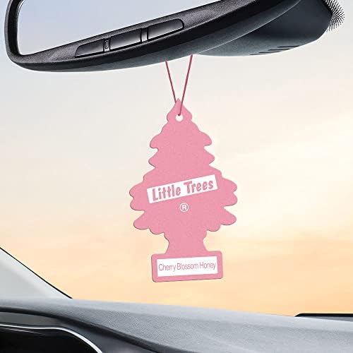 Image of LITTLE TREES Car Air Freshener | Hanging Tree Provides Long Lasting Scent for Auto and Home | 24 Air Fresheners |Cherry Blossom