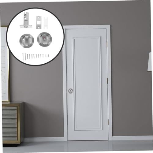 Balacoo Cerradura para Puerta Corredera con Pestillo de Privacidad Acabado Níquel Satinado para Baños y Clósets Instalación Fácil 1 Pieza miniatura 7