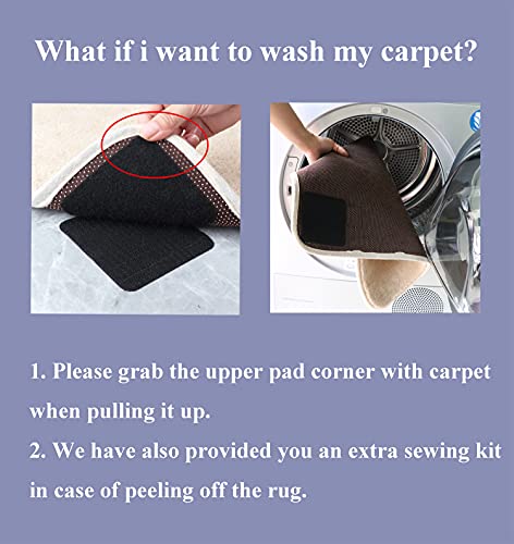 Marsify 10Pack Grippers For Rug, Non Slip Rug Pads Gripper For Hardwood Floors, Anti Slip Carpet Tape For Area Rugs, Anti Curling Rug Non Slip Tape To Keep Your Rug In Place #TOP5