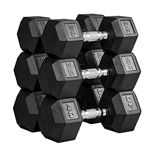 PAPABABE 30-40 LB Hex Dumbbell Pair