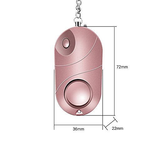 KKmoon Alarme pessoal 120-130dB Som de Emergência Auto-Defesa Alarme de Segurança Chaveiro Lanterna