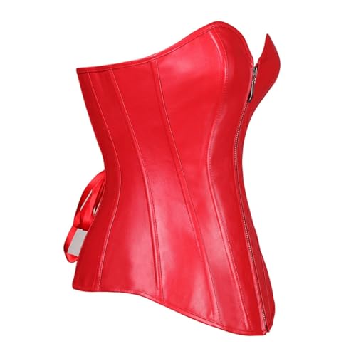 Corpete Corset Corselet Redutor Modelada Cintura Valoriza Busto Zíper Couro Cores M763