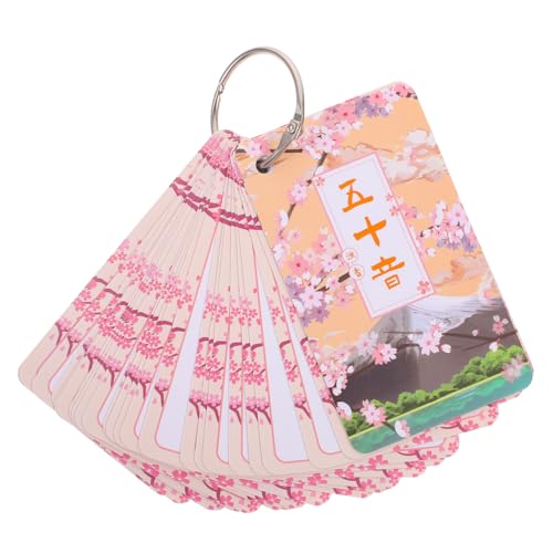 SAFIGLE Tarjetas De Japonés Tarjetas De Práctica De Gojūon Fácil De Llevar Idioma Japonés