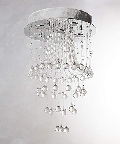 Luminaire de plafond en cristal de 40cm à large diffusion lumineuse - 4