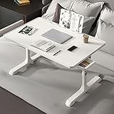 Escritorio plegable elevable de estantería blanca, mesa de picnic