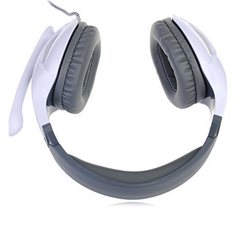 Sades Gaming Headset 3.5Mm Wired Stereo Headphone Headband Led Light Over-Ear Noise Cancelling Headphones With Microphone Volume Control For Pc Computer (White? #TOP3
