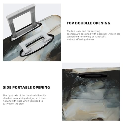 Attractive Woman Face Elastic Travel Luggage Covers Dustproof Scratch-Resistant Suitcase Protector Fit 22-24 Inch3