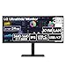 LG ウルトラワイドモニター UltraWide Monitor 34BA75QE-B 34インチ 曲面(3800R)/3440×1440/IPS/約10.7億色表示(8bit+FRC)/sRGB 99%/HDR/アンチグレア/HDMI×2/DisplayPort/USB Type-C(最大90W給電)/KVMスイッチ/USBハブ/有線LAN/高さ調整/内蔵スピーカー/電源内蔵/グリーン購入法