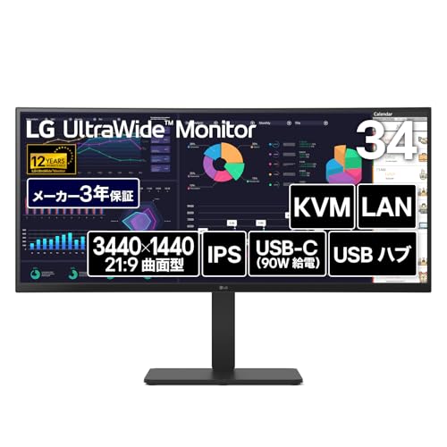 LG ウルトラワイドモニター UltraWide Monitor 34BA75QE-B 34インチ...
