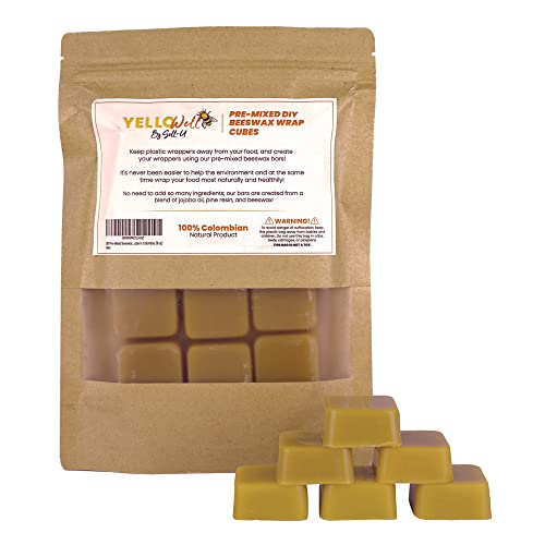 Beeswax-Wrap-Cubes-DIY-8-Onz-Beeswax-Pine-Resin-Natural-Essential-Oils-Mix-Make-Your-own-Beeswax-Food-Wraps-Made-in-Colombia-8-oz