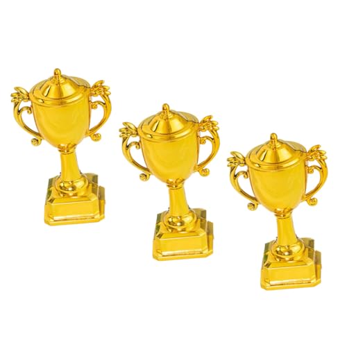 NOLITOY Adornos Decorativos para Tartas Forma de Trofeo Set de 3 Piezas de Seguro Colores Vivos y Brillantes Ideales para Decoración de Pasteles Cupcakes y Fiestas de Competición