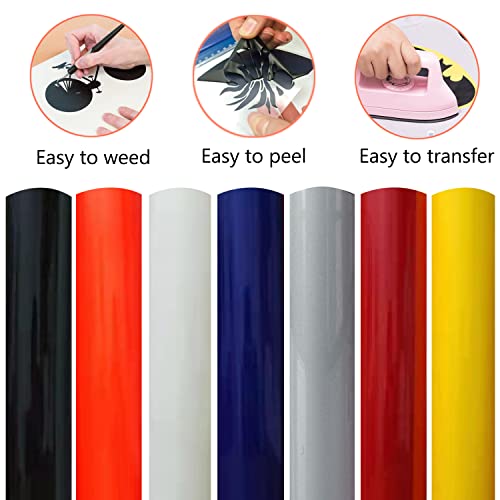 3D Puff Heat Transfer Vinyl Sheets 12"X 10" Foaming Htv Press Film Puffy Vinyl Iron On Vinyl For Diy T-Shirt Clothes Bag Pillow Textile Fabric (Assorted Color) #TOP4