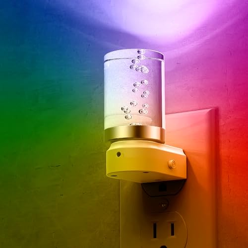 Image of L LOHAS LED Night Light, Night Lights Plug into Wall, Color Changing Nightlight RGB with Dusk to Dawn Sensor, Nightlight Plug in Wall for Halloween, Christmas, Holiday, Hallway Bedroom Kids Room