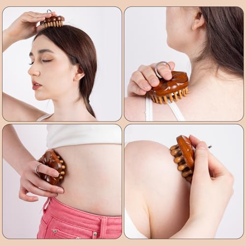 Masajeador de madera para cabello y cuero cabelludo miniatura 6