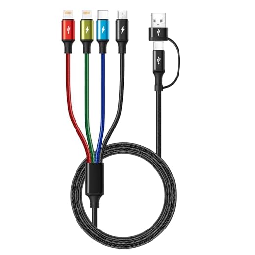 What to pack in a messenger bag 10Ft 6 in 1 Multi Charging Cable
