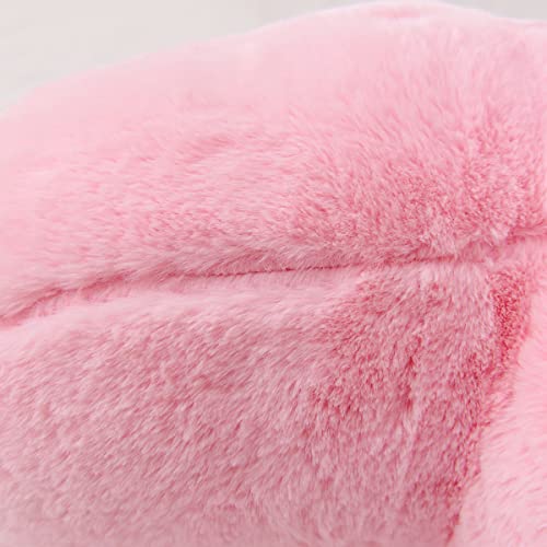 Ntbed Faux Fur Bed Rest Pillow Bed Wedge Backrest With Arms,Couch Tv Relax Kids Teens Boys Girls Reading Pillow Back Support Cushion (Baby Pink) #TOP5