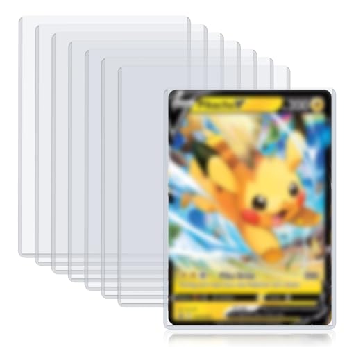 Rainmae 12 Pack 5.4 x 7.5 Jumbo Card Sleeves Rigid Photocard Protectors for Oversized Trading Cards Sheet Protectors Paper Sleeves Jumbo Sports Cards Sleeves Hard Plastic Document Holder Protector