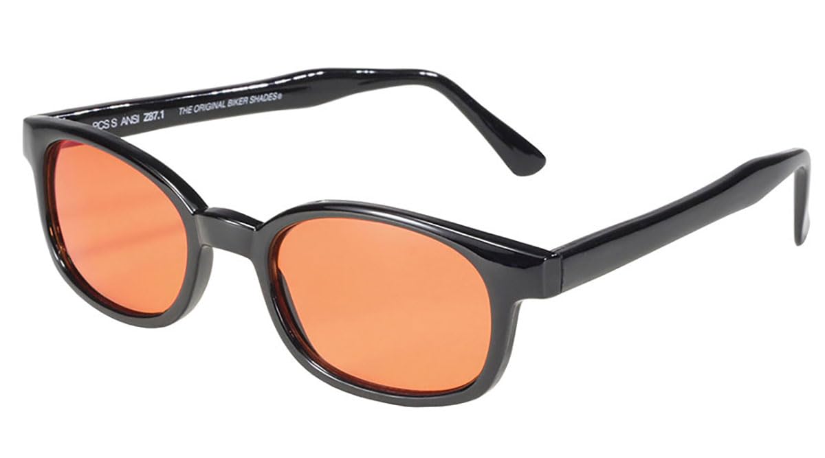 XKD's 1128 - Occhiali da sole per motociclisti, lenti arancioni, unisex