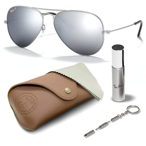 Ray-Ban RB3025 AVIATOR MIRROR Pilot Shaped Sunglasses for Men & Women with Official RAYBAN Eyewear Kit