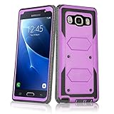 Asuwish Phone Case for Samsung Galaxy J5 2016 Cover Hybrid Rugged Shockproof Hard Drop Proof Full Body Protective Heavy Duty Mobile Bumper Cell Accessories Gaxaly J5 Duos 6 SM-J510MN Women Men Purple