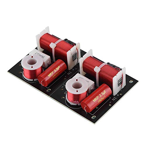 2 Way Audio Speaker Frequency Divider Module Treble Bass Hi-Fi Audio Crossover Filter Distributor Board for DIY Speaker