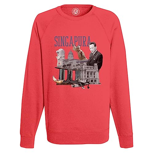 Sweat-shirt Homme Singapour Carte Postale Collage Voyage