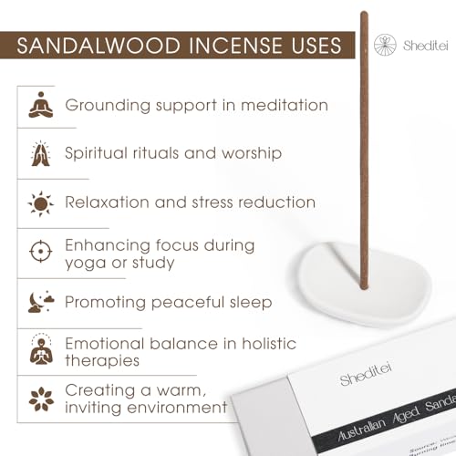 Sheditei Australian Aged Sandalwood Incense Sticks With Incense Holder thumb #1