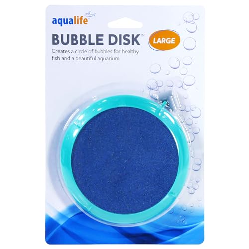 Penn-Plax Aquarium Bubble Disk Aerator - Air Pump Accessories – For Fish Tanks (Large)