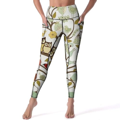 Pantalon de sport yoga Hibou Arboricole pour le gym et jogging matinal