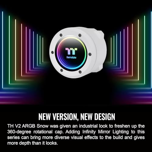 Image of Thermaltake TH280 V2 Ultra ARGB Sync /AlO Liquid Cooler /ARGB Fan 140 * 2 /PWM 500~1800rpm /Water Block 2.1 inch LCD /White, CL-W406-PL14SW-A