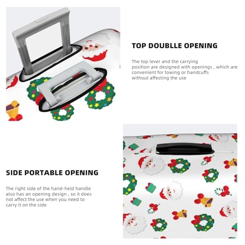 Travel Luggage Cover Christmas Santa Cute Bell Gifts Fashion Washable Baggage Suitcase Protector Fit For Luggage Medium4