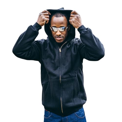 Rasco FR Men's Fleece Zipper Hoodie, Designed in the USA, Front Pouch Pockets, CAT 2, NFPA 21124