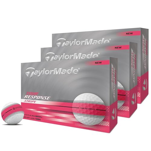 �e�[���[���C�h(TAYLOR MADE) TMJ25 Tour Resp Stripe NEON PNK JPN dz �c�A�[���X�|���X �X�g���C�v �l�I�� �s���N �S���t�{�[�� �z���C�g �s���N (× 3)