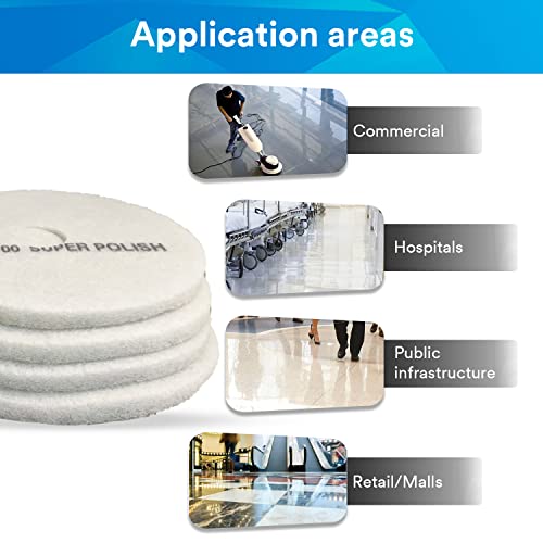 Image of 3M White Super Polish Pad 4100, 20 in (508 mm), 5 Pads /Case