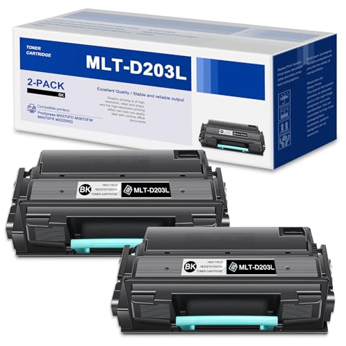MLT-D203L High Yield Toner Cartridge 2-Pack Replacement for Samsung D203L MLTD203L Toner for ProXpress M3320ND M3820DW M3370FD M3870FW Printer Toner (Black)