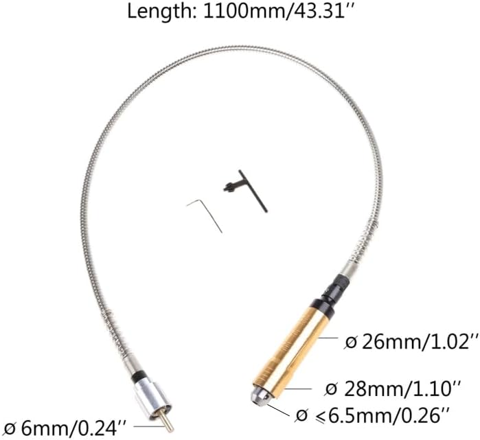 6mm Rotary Tool Flexible Shaft Fits for Electric Drill Rotary Accessories - (Color: Gold)