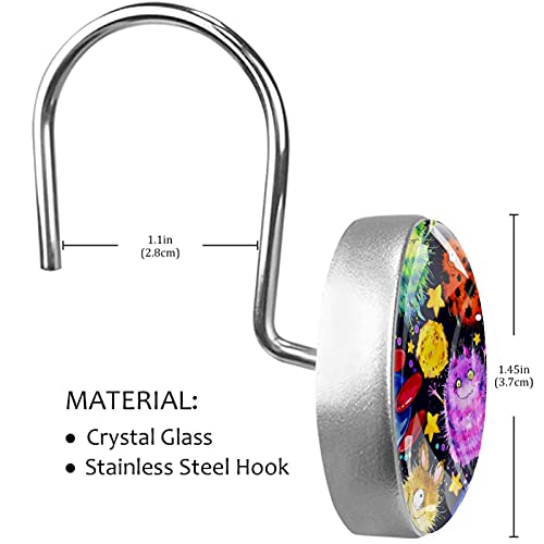 Crochets rideau de douche inox anti-rouille pour éliminer les blocages de tringle