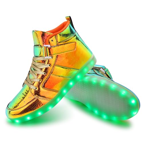 Image of Light Up Shoes Men Women LED Shoes USB Charging Adult High Top LED Sneakers Glow in The Dark Footwear for Dancing Party Festivals Festivals