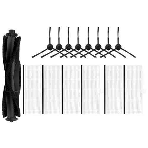 ArtHoval for Replacement Filter, Side Brush & Roller Kit for iHRV6/iHRV14/for for eclipse for Pro iHRV11 Robot for Vacuum, Deep Clean Corners & Edges, 4 Filters + 1 for Main Brush + 6 Side Brushes