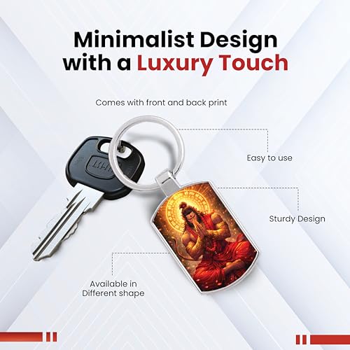 Image of Stylish Metal Keychains with Permanent Glossy Print - Inspirational Quotes & Spiritual Designs - Perfect Key chains for loved ones, Personal Use, Gifts & Return Gifts
