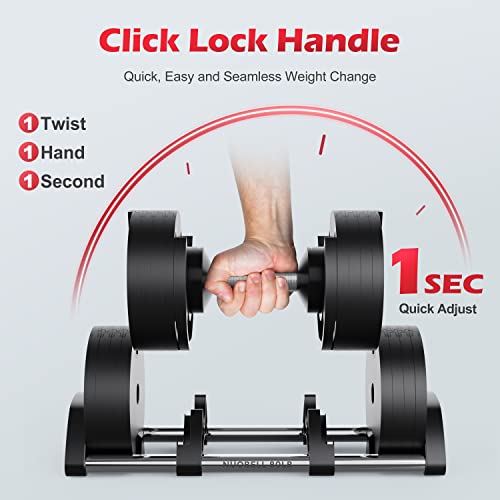Nuobell Adjustable Dumbbell Pair 5-80 Lbs : The Adjustable Dumbbells And Free Weights You've Always Wanted For Home Gym, Weight Benches And Dumbbell Exercise. Ships As 2 Packages. #TOP1