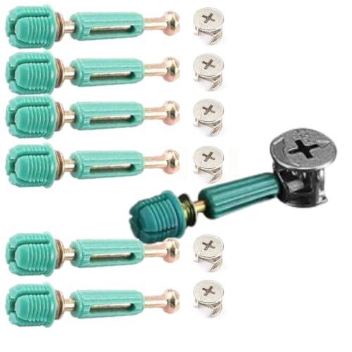 Image of Minifix Cam Fitting, Set of 20, Steel Cam Lock Nuts for Cabinet Drawer Dresser and Wardrobe Furniture